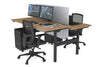 Flexi Premium Height Adjustable 2 Person H-Bench Workstation - Black Frame [1800L x 700W] - Thumbnail 45 