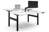 Flexi Premium Height Adjustable 2 Person H-Bench Workstation - Black Frame [1800L x 800W with Cable Scallop] - Thumbnail 4 