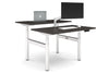 Flexi Premium Height Adjustable 2 Person H-Bench Workstation - White Frame [1200L x 700W] - Thumbnail 6 