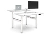 Flexi Premium Height Adjustable 2 Person H-Bench Workstation - White Frame [1200L x 700W] - Thumbnail 6 