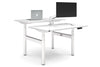 Flexi Premium Height Adjustable 2 Person H-Bench Workstation - White Frame [1200L x 700W] - Thumbnail 2 