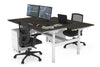 Flexi Premium Height Adjustable 2 Person H-Bench Workstation - White Frame [1200L x 800W with Cable Scallop] - Thumbnail 84 