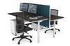 Flexi Premium Height Adjustable 2 Person H-Bench Workstation - White Frame [1400L x 700W] - Thumbnail 55 