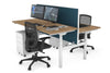 Flexi Premium Height Adjustable 2 Person H-Bench Workstation - White Frame [1400L x 700W] - Thumbnail 41 