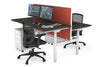 Flexi Premium Height Adjustable 2 Person H-Bench Workstation - White Frame [1400L x 700W] - Thumbnail 50 