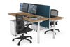 Flexi Premium Height Adjustable 2 Person H-Bench Workstation - White Frame [1400L x 700W] - Thumbnail 42 