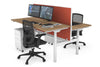 Flexi Premium Height Adjustable 2 Person H-Bench Workstation - White Frame [1400L x 700W] - Thumbnail 36 