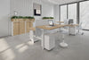 Flexi Premium Height Adjustable 2 Person H-Bench Workstation - White Frame [1400L x 700W] - Thumbnail 2 