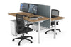 Flexi Premium Height Adjustable 2 Person H-Bench Workstation - White Frame [1400L x 700W] - Thumbnail 44 