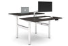 Flexi Premium Height Adjustable 2 Person H-Bench Workstation - White Frame [1400L x 800W with Cable Scallop] - Thumbnail 7 