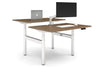 Flexi Premium Height Adjustable 2 Person H-Bench Workstation - White Frame [1400L x 800W with Cable Scallop] - Thumbnail 6 