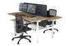 Flexi Premium Height Adjustable 2 Person H-Bench Workstation - White Frame [1800L x 700W] - Thumbnail 50 