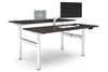 Flexi Premium Height Adjustable 2 Person H-Bench Workstation - White Frame [1800L x 700W] - Thumbnail 7 