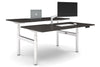 Flexi Premium Height Adjustable 2 Person H-Bench Workstation - White Frame [1800L x 800W with Cable Scallop] - Thumbnail 7 
