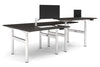 Flexi Premium Height Adjustable 4 Person H-Bench Workstation - White Frame [1200L x 700W] - Thumbnail 7 