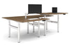 Flexi Premium Height Adjustable 4 Person H-Bench Workstation - White Frame [1200L x 800W with Cable Scallop] - Thumbnail 6 