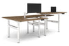 Flexi Premium Height Adjustable 4 Person H-Bench Workstation - White Frame [1400L x 700W] - Thumbnail 6 