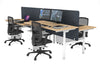 Flexi Premium Height Adjustable 4 Person H-Bench Workstation - White Frame [1400L x 700W] - Thumbnail 71 