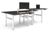 Flexi Premium Height Adjustable 4 Person H-Bench Workstation - White Frame [1400L x 700W] - Thumbnail 7 