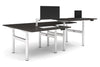 Flexi Premium Height Adjustable 4 Person H-Bench Workstation - White Frame [1400L x 800W with Cable Scallop] - Thumbnail 7 