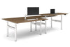 Flexi Premium Height Adjustable 4 Person H-Bench Workstation - White Frame [1600L x 700W] - Thumbnail 6 