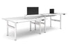 Flexi Premium Height Adjustable 4 Person H-Bench Workstation - White Frame [1800L x 700W] - Thumbnail 4 