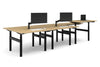 Flexi Premium Height Adjustable 6 Person H-Bench Workstation - Black Frame [1200L x 700W] - Thumbnail 5 