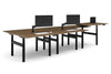Flexi Premium Height Adjustable 6 Person H-Bench Workstation - Black Frame [1200L x 800W with Cable Scallop] - Thumbnail 6 