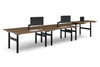 Flexi Premium Height Adjustable 6 Person H-Bench Workstation - Black Frame [1800L x 700W] - Thumbnail 6 