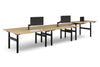 Flexi Premium Height Adjustable 6 Person H-Bench Workstation - Black Frame [1800L x 700W] - Thumbnail 6 