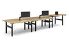 Flexi Premium Height Adjustable 6 Person H-Bench Workstation - Black Frame [1800L x 700W] - Thumbnail 5 