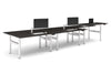 Flexi Premium Height Adjustable 6 Person H-Bench Workstation - White Frame [1800L x 700W] - Thumbnail 8 