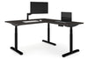 Flexi Premium Height Adjustable Corner Workstation [1400L x 1550W with Cable Scallop] - Thumbnail 11 