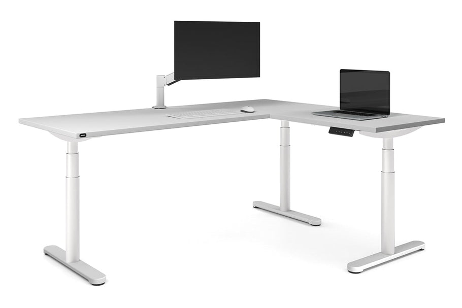 Environmental image of Flexi Premium Height Adjustable Corner Workstation [1600L x 1450W]