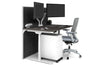 Flexi Premium Height Adjustable Single Workstation [1400L x 800W with Cable Scallop] - Thumbnail 51 