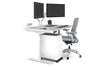 Flexi Premium Height Adjustable Single Workstation [1400L x 800W with Cable Scallop] - Thumbnail 1 