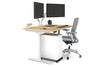 Flexi Premium Height Adjustable Single Workstation [1400L x 800W with Cable Scallop] - Thumbnail 5 
