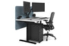 Flexi Premium Height Adjustable Single Workstation [1400L x 800W with Cable Scallop] - Thumbnail 20 