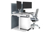 Flexi Premium Height Adjustable Single Workstation [1400L x 800W with Cable Scallop] - Thumbnail 58 