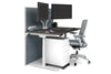 Flexi Premium Height Adjustable Single Workstation [1400L x 800W with Cable Scallop] - Thumbnail 50 
