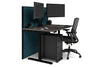 Flexi Premium Height Adjustable Single Workstation [1400L x 800W with Cable Scallop] - Thumbnail 63 