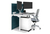 Flexi Premium Height Adjustable Single Workstation [1400L x 800W with Cable Scallop] - Thumbnail 57 