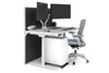 Flexi Premium Height Adjustable Single Workstation [1400L x 800W with Cable Scallop] - Thumbnail 59 