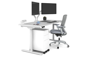  - Flexi Premium Height Adjustable Single Workstation [1600L x 700W] - 1
