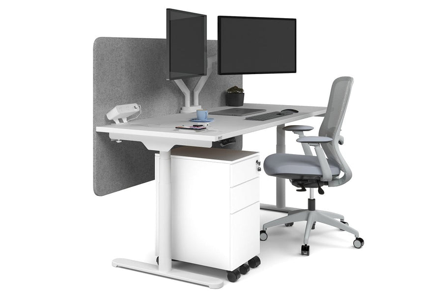 Environmental image of Flexi Premium Height Adjustable Single Workstation [1600L x 700W]