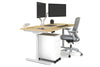 Flexi Premium Height Adjustable Single Workstation [1800L x 800W with Cable Scallop] - Thumbnail 5 