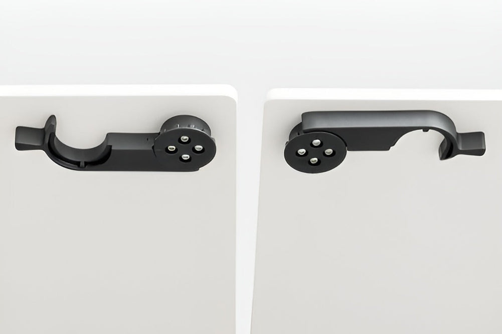 Flip Top / Folding Mobile Conference Room Table Uno [1200L x 700W]-white leg dark oak with linking device