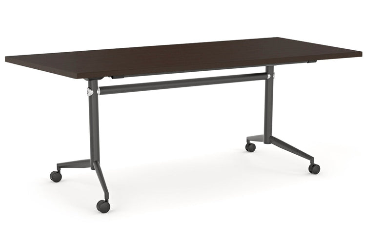 Flip Top / Folding Mobile Conference Room Table Uno [1400L x 700W] Ooh La La black leg wenge none
