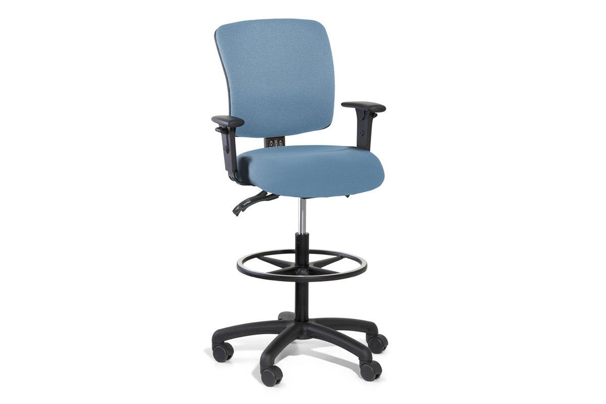 Gregory Boxta Dual Density Ergonomic Drafting Chair-blue  