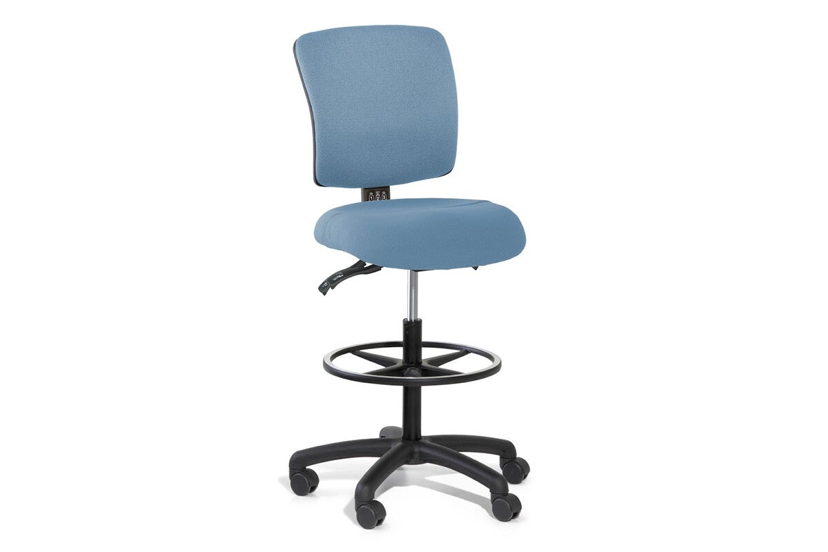 Gregory Boxta Dual Density Ergonomic Drafting Chair-blue  